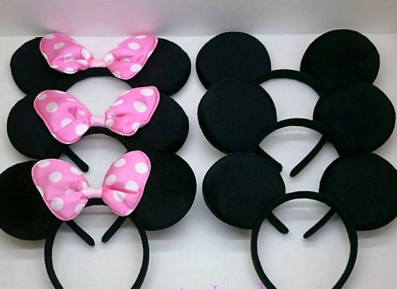 Set of 50 Mickey Minnie Ears Headband / Mickey Minnie Headband / Disney Party / Disney Theme Party / Disney Ears Headband / Disneyland Trip