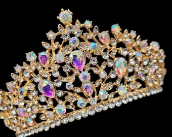 Diadème Princesse Strass Argent - Couronne Avec Peigne - Pour Mariage, Anniversaire, Fête