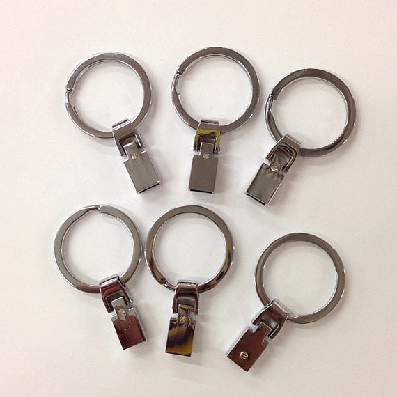 12pc Key Clasp / Keychain Ring / Key Ring Accessories 8mm Straps DIY Keychain