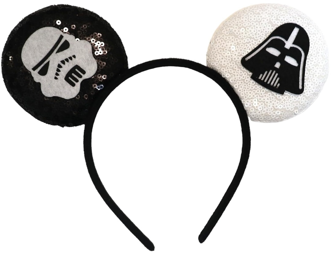 Boy Star Wars Ears, Men Disney Ears, Black Ears, Darth Vader Ears