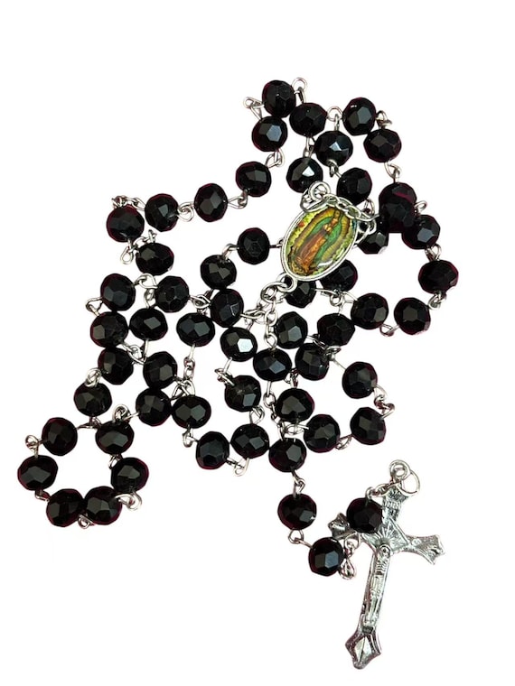 12 x Bulk Super Chic Mixed Color Full Rosary Necklace Cross for Baptism, First Communion, Religious Favor, wedding ..