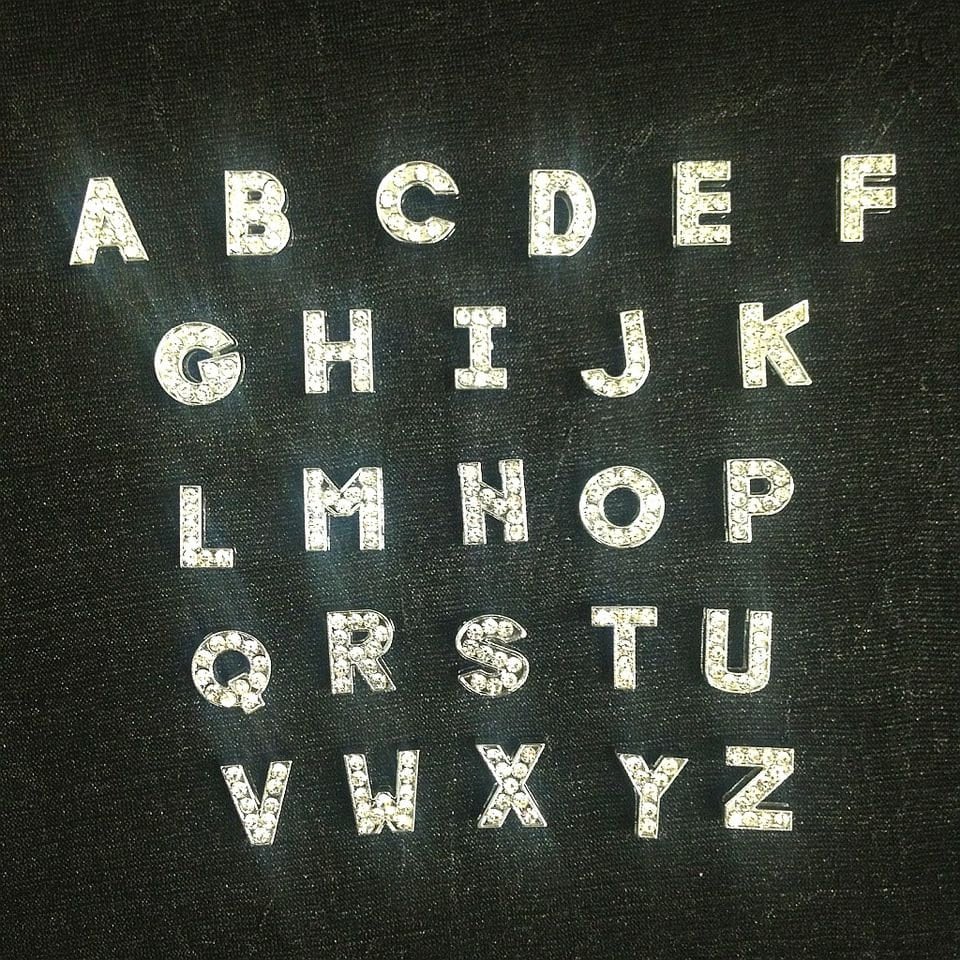 Rhinestone letters clearance for bracelets
