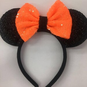 Boy Girls Mouse Ears Headband/Family Trip/Disney Party / Theme Party / Disney Ears Headband/Princess Headband/One Size Fits All/DIY Mouse Halloween Orange