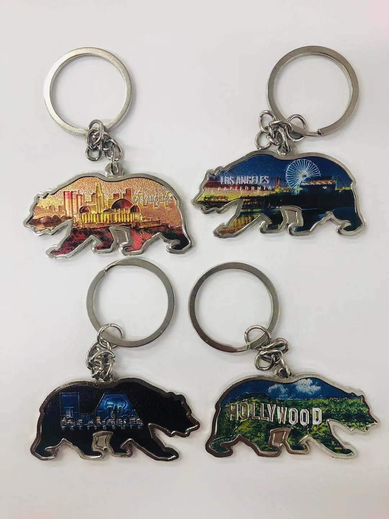 Set of 12 Los Angeles California Souvenir Keychain / I Heart Etsy