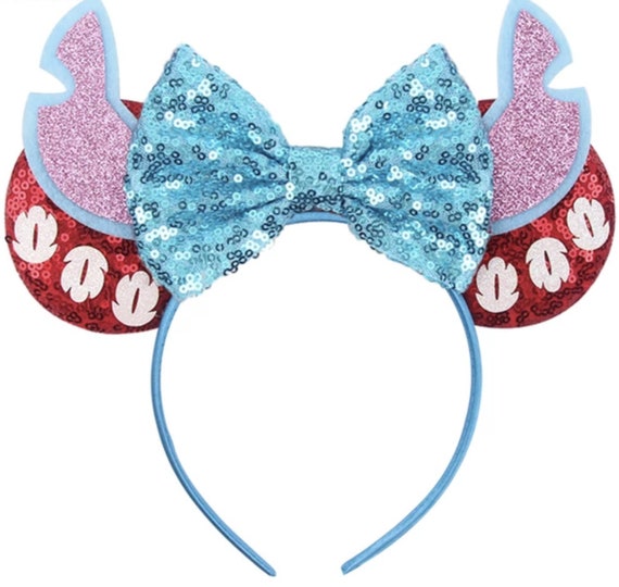 Hawaiian Inspired Minnie Mouse Ears Headband / blue flower Ears /Pink Minnie Ears / Aloha Ears / boy Mouse Ears/cosplay Halloween