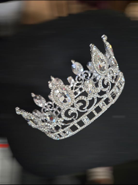 Silver Rhinestone Full Crown for Bride / Prom Queen  display picture 3