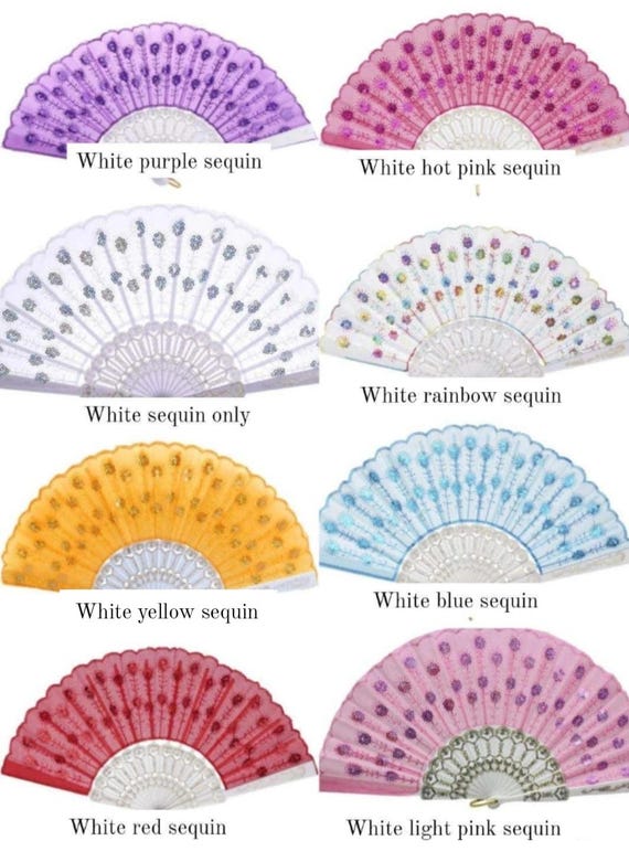 Set of 6/12/50/75/100 summer flower floral Folding Fan w/ Gift Bag for Wedding gift guest /Religious party favor/bulk wholesale fans