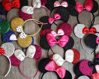 ¡LIQUIDACIÓN! 3 piezas de orejas de Mickey y Minnie / bolsas sorpresa / Surtido de orejas de Minnie Mouse / Paquete de orejas de Minnie / Viaje a Disney / Lote de orejas de Minnie
