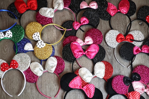 CLEARANCE! 3pc x Mickey Minnie Ears /mystery bags/ Assorted Minnie Mouse Ears / Bundle Minnie ears  /Disney trip/bulk lot Minnie Ears