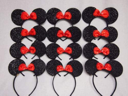 HENBRANDT Lot De 2 Oreilles De Souris Noires Pour Adultes/enfants - Accessoire De Fête - Décoration De Fête - Noir