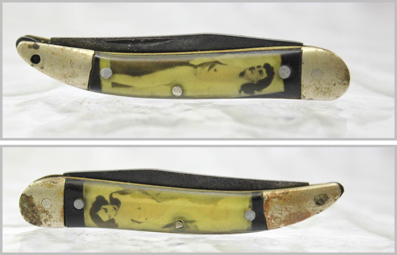 Vintage Nude Pin Up Pocket Knife Folding 1940s WWII Era Etsy