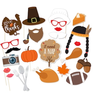 Thanksgiving Photo Booth - Photo Booth Props - Photo Props - Thanksgiving Photo Prop - Friendsgiving - Friendsgiving Photo Booth Props - Pie