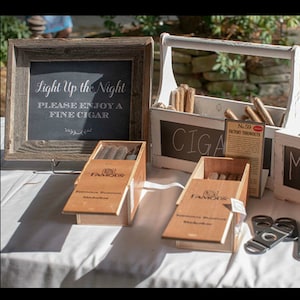 Wedding Cigar Bar Sign / Wedding Sign / Chalkboard Wedding Sign / Chalkboard Sign / Rustic Wedding Sign / Wedding Decor / Light Up the Night