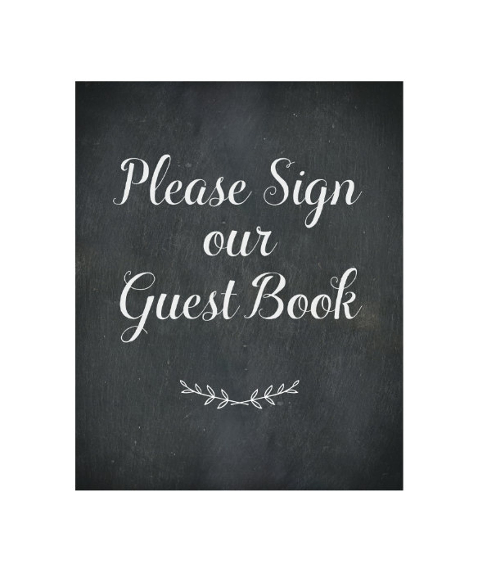 Wedding Guest Book Sign / Wedding Sign / Chalkboard Wedding Etsy
