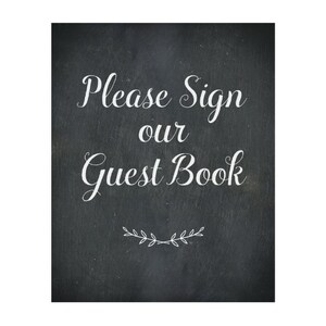 Wedding Guest Book Sign / Wedding Sign / Chalkboard Wedding Sign / Chalkboard Sign / Rustic Wedding Sign / Wedding Decor / Guestbook Sign