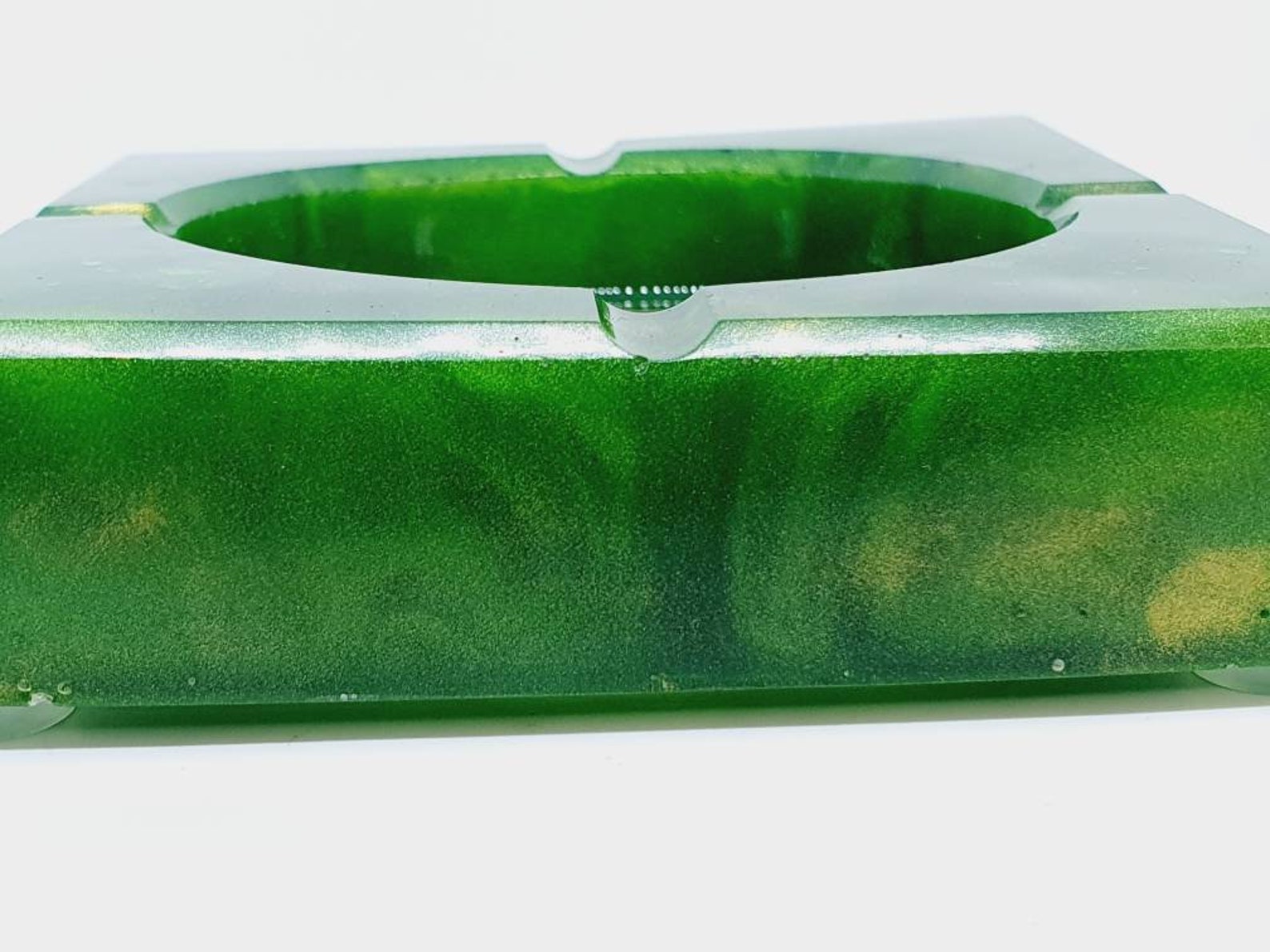Handmade Ashtray Epoxy Resin Ashtray Green/Clockwork Ashtray Etsy