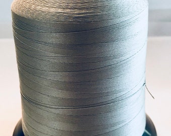 Silver, Light Gray, SILK Utica/Gudebrod Thread: Sewing, Quilting, Embroidery, Rod Winding 4 oz Spool Machine Twist, Size 0