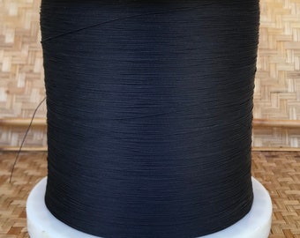 Large Bulk Spool Gudebrod Black Nylon Thread, Twist Multi-Ply 2500+ Yards, ~Size F, FF or FFF