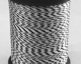 Black & White GUDEBROD Nylon Jasper Thread for Bamboo Fly Rods 