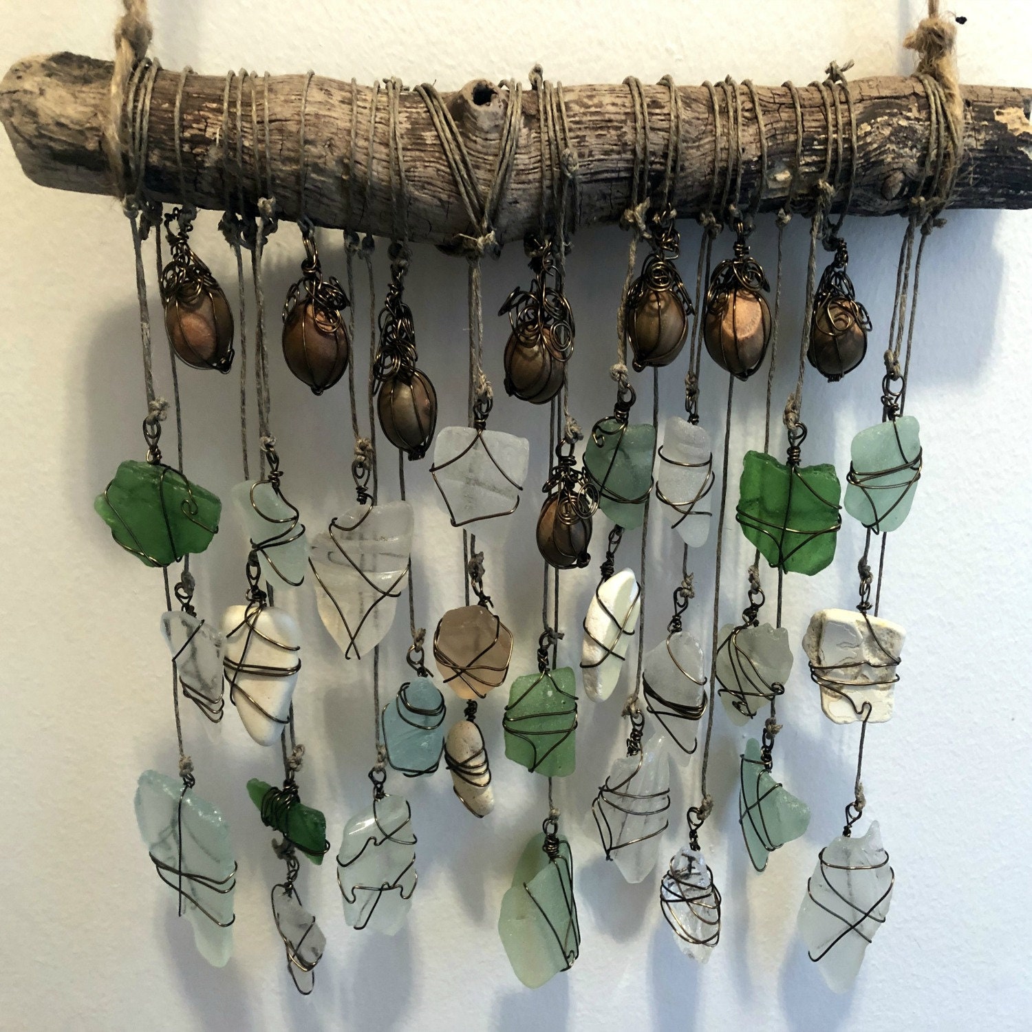 Acorn Art Sea Glass Suncatcher Lake Erie Beach Glass Art Etsy