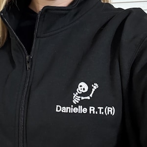 Custom Radiology Diagnostic Imaging Medical Jacket For Men & Women, Unisex Sizes Small-4XL, 4 Color Choices, Skeleton Embroidery Design