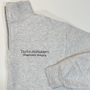 Rad Tech Gift, Diagnostic Imaging, Interventional Radiology, CT, MRI |Personalized Medical Jacket| Quarter Zip Sweatshirt For Men & Women