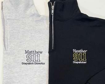 Gift For Firefighter, EMS, EMT, Paramedic, Nurse, Personalized Medical Jacket, Quarter Zip Sweatshirt For Men & Women, Graduation Gift Idea