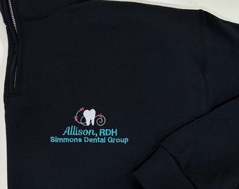 Gift For Dental Hygienist, Dental Assistant, Dentist, Office Sweatshirts, Graduation Gift, Dentistry, Orthodontist, Quarter Zip Sweatshirt