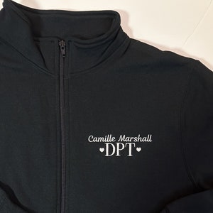 Gift For DPT, OT, PTA, Pt, Physical Therapist Personalized Medical Jacket | Full Zip Sweatshirt For Men & Women Pockets |Graduation Gift