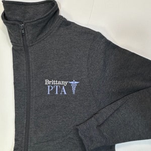 Physical Therapist Assistant Sweatshirt, PTA Gift, Physical Therapy Full Zip With Pockets, PT Graduation Gift, Physiotherapy Gift, DPT Gift