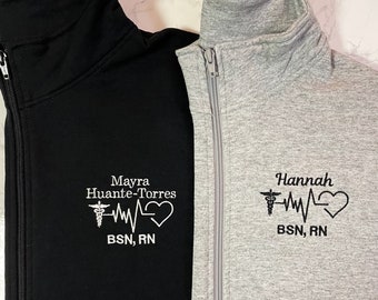 Gift For Nurse, Physician Assistant, Doctor | Personalized Medical Jacket | Full Zip Sweatshirt For Women Pockets |Graduation Gift For Nurse