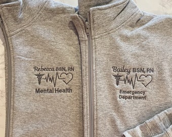 Gift For Nurse, Physician Assistant, Doctor | Personalized Medical Jacket | Full Zip Sweatshirt For Women Pockets |Graduation Gift For Nurse