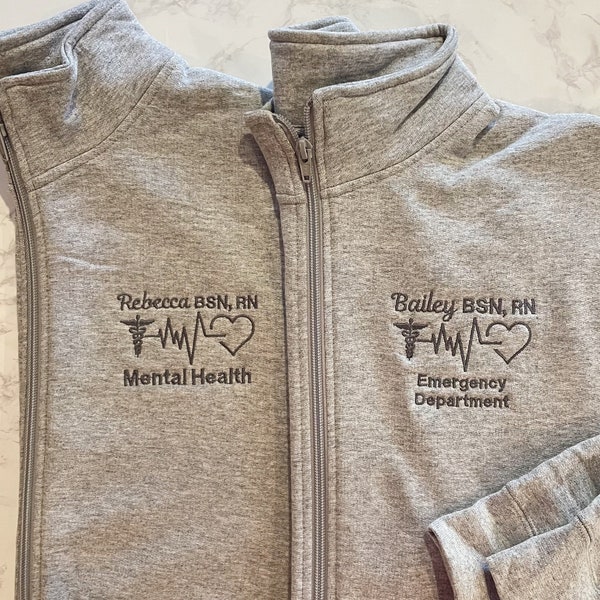 Gift For Nurse, Physician Assistant, Doctor | Personalized Medical Jacket | Full Zip Sweatshirt For Women Pockets |Graduation Gift For Nurse
