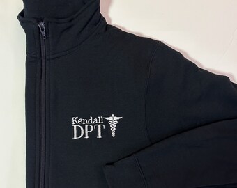Physical Therapist Sweatshirt, Physical Therapy Full Zip With Pockets, PT Graduation Gift, Physiotherapy Gift, Therapist Assistant, DPT Gift
