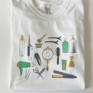 Hair Stylist T-Shirt, Hairdresser Gift, Cosmetology School Graduation Gift Idea, Christmas Gift For Beautician, Salon T-Shirts For Women
