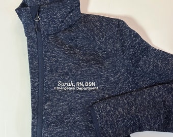 Gift For Nurse, Physician Assistant, Doctor | Personalized Medical Jacket | Full Zip Sweatshirt For Women Pockets |Graduation Gift For Nurse