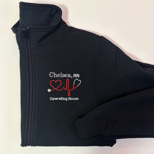 Gift For Nurse, Physician Assistant, Doctor | Personalized Medical Jacket | Full Zip Sweatshirt With Pockets | Graduation Gift For Nurse