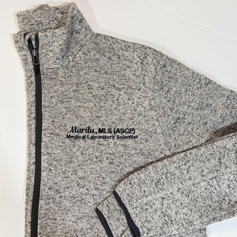 Medical Laboratory Scientist Personalized Sweatshirt for men and women. Add your name, credentials, title, department, etc.