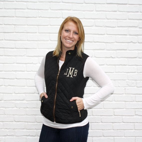 monogram vests