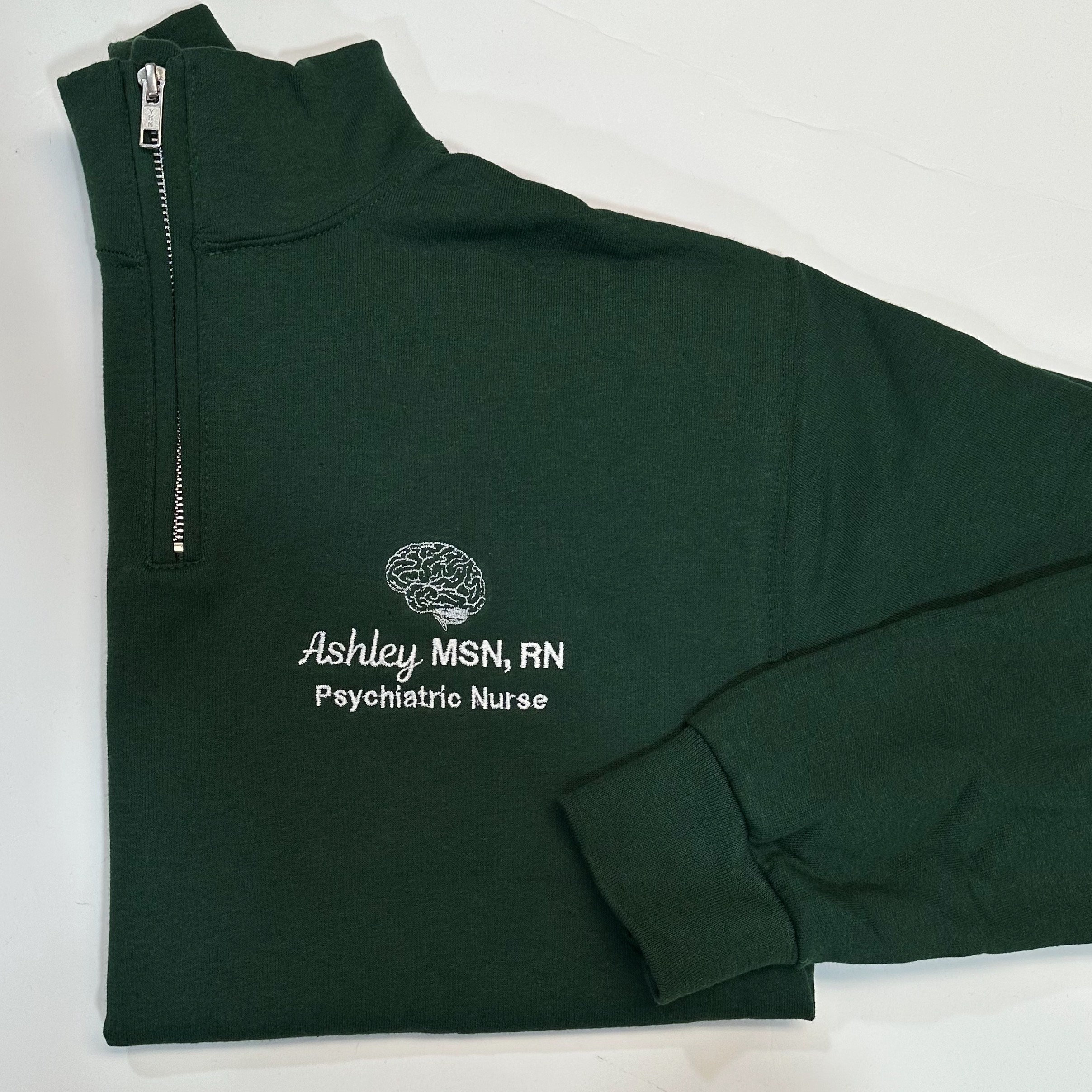 Gift For Psychiatric Nurse, Psychiatry Gift | Personalized Medical Jacket | Quarter Zip Sweatshirt For Women | Graduation Gift For Nurse