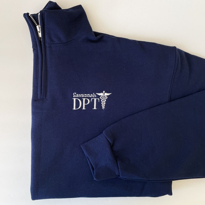 Sudadera para fisioterapeuta, sudadera con cremallera de un cuarto para fisioterapeuta, regalo de graduación para fisioterapeuta, regalo para asistente de fisioterapia, regalo para nuevo fisioterapeuta, DPT imagen 8