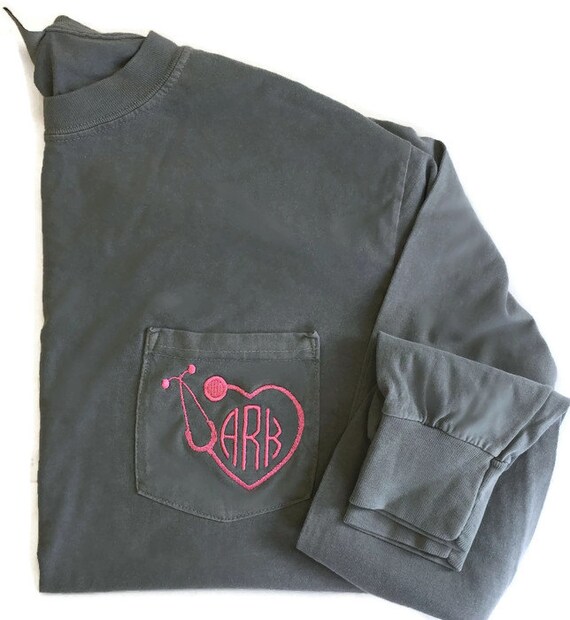 Monogram Shirt Stethoscope Shirt RN Shirt Nurse Shirt Etsy
