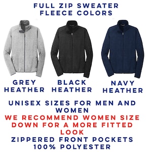 K&ouml;nnte beinhalten: Full-Zip-Fleece-Sweater in Grau-Melange, Schwarz-Melange und Marineblau-Melange. Mit Rei&szlig;verschluss-Fronttaschen. Aus 100 % Polyester. Unisex-Gr&ouml;&szlig;en f&uuml;r M&auml;nner und Frauen.