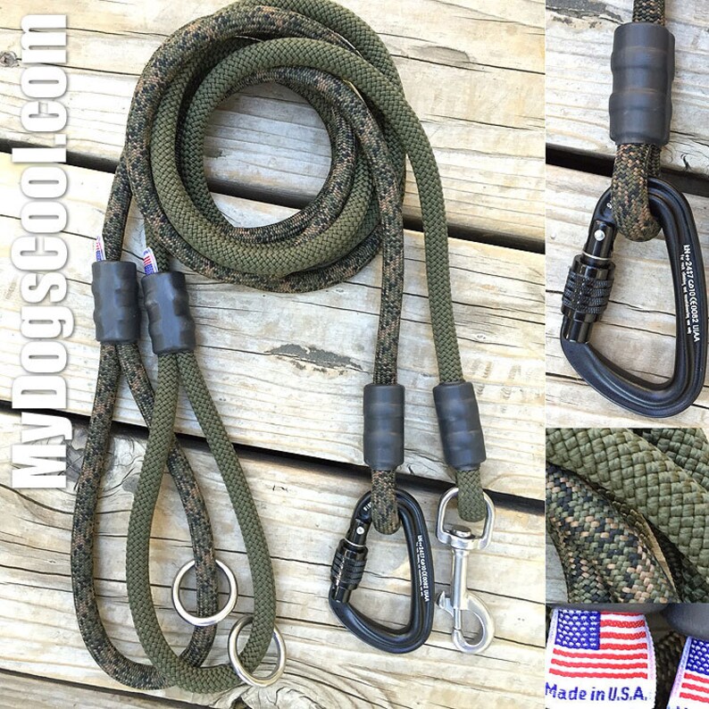 Forest Camo Climbing Rope Dog Leash for Big Dogs Made in USA Etsy