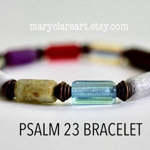 Psalm 23 Bracelet Goodness and Mercy, Tube Beads, Psalm Twenty Three Bracelet, Christian Bracelet, Faith Inspired Jewelry
