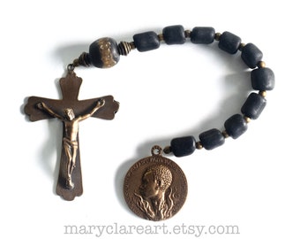 St. Charles Lwanga Rosary, Chaplet, Tenner, One Decade Rosary, Pocket Rosary, African Rosary, Confirmation Gift, Catholic Gift