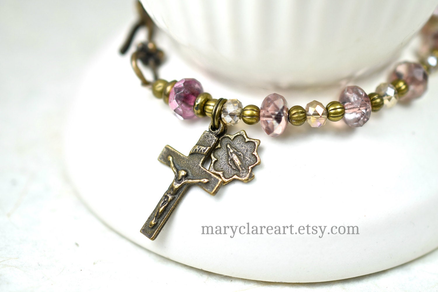 Girls Rosary Bracelet, Hope Rosary Bracelet, Beaded Bracelet