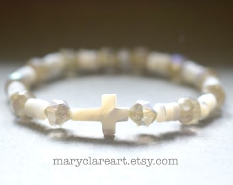 Walk By Faith Beaded Cross Bracelet, Cross Bracelet, Beaded Cross Bracelet, Christian Jewelry, Handmade Gift