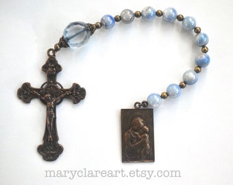 Madonna and Child Rosary, One Decade Rosary, Catholic Rosary, Tenner, Pocket Rosary