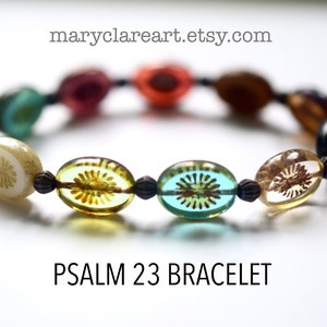 Psalm 23 Bracelet Dwell In The House, Kiwi Beads, Psalm Twenty Three Bracelet, Christian Bracelet, Faith Inspired Jewelry